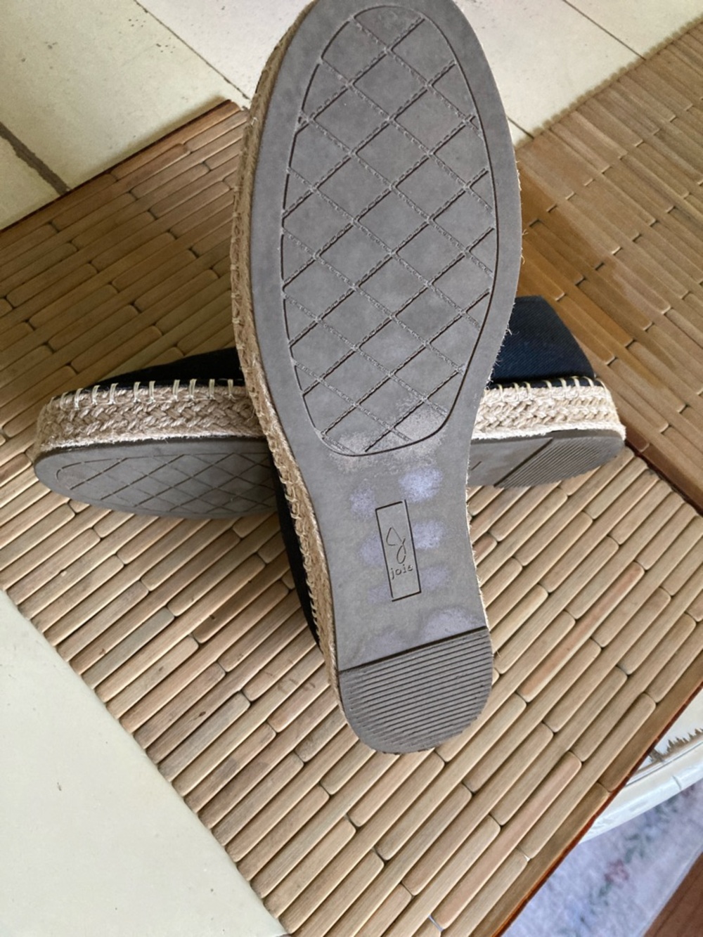 Joie Black "Dara" Canvas Espadrille Flats - Picture 5 of 7